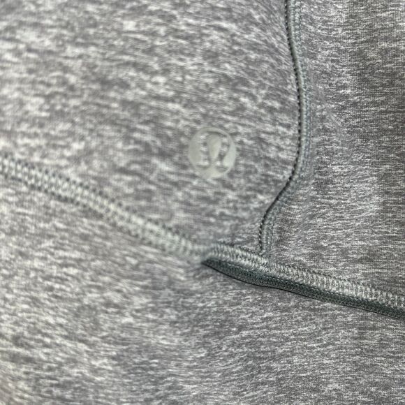Lululemon Think Fast Shirt Womens 10 Pullover 1/2 Zip Performance Top Thumbholes - Picture 7 of 12